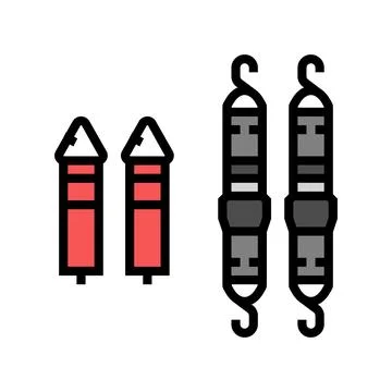 Strap system garage tool color icon vector illustration Stock Illustration