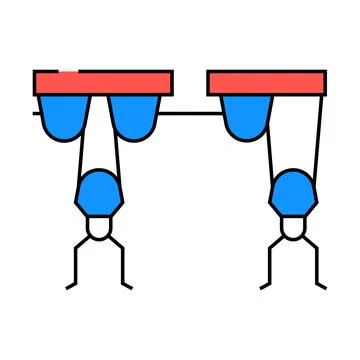 Strap system garage tool icon color illustration Stock Illustration