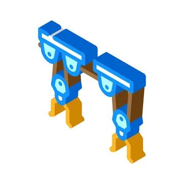 Strap system garage tool isometric icon vector illustration Stock Illustration