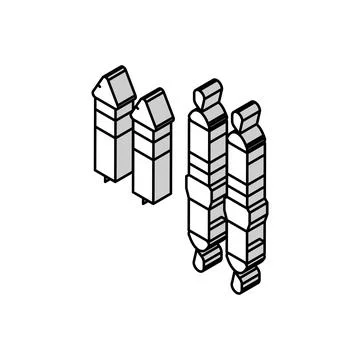 Strap system garage tool isometric icon vector illustration Stock Illustration