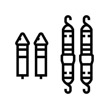 Strap system garage tool line icon vector illustration Stock Illustration