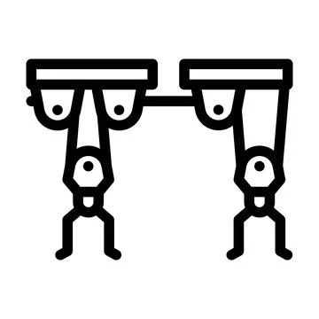 Strap system garage tool line icon vector illustration Stock Illustration