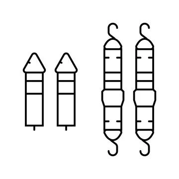 Strap system garage tool line icon vector illustration Stock Illustration