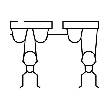 Strap system garage tool line icon vector illustration Stock Illustration
