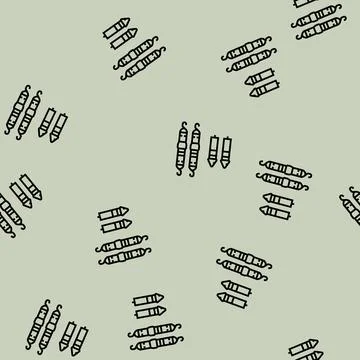 Strap system garage tool line seamless pattern Stock Illustration