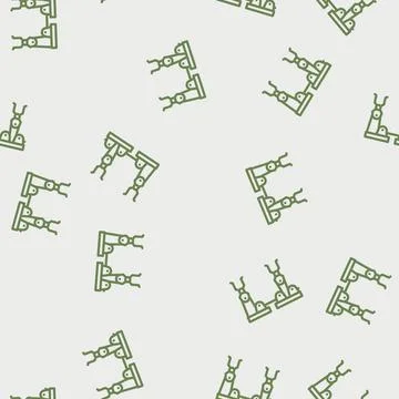 Strap system garage tool line vector seamless pattern Stock Illustration