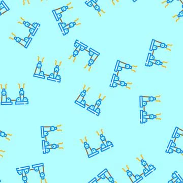 Strap system garage tool vector seamless pattern Stock Illustration