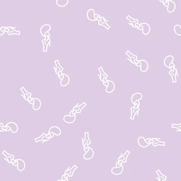 Strap wrench line vector seamless pattern Illustrazione stock