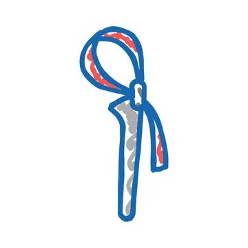 Strap wrench tool icon doodle illustration Stock Illustration