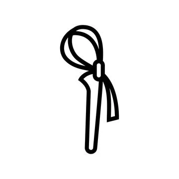 Strap wrench tool line icon vector illustration Stock Illustration
