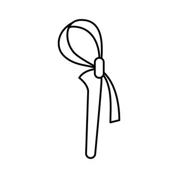 Strap wrench tool line icon vector illustration Stock Illustration