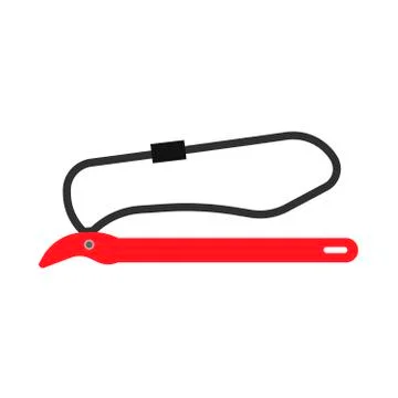 Strap wrench vector icon tool illustration equipment repair. Isolated element Stock Illustration