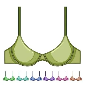 Strapless bra modern cartoon vector graphic Stock Illustration