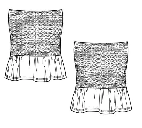 Strapless top Stock Illustration