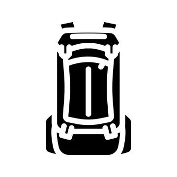 Straps hiking backpack glyph icon vector illustration Illustrazione stock