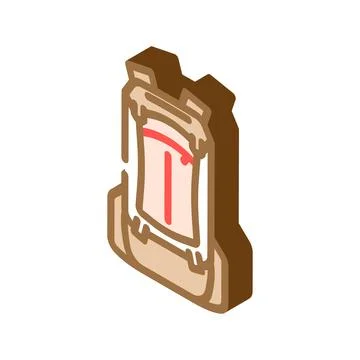 Straps hiking backpack isometric icon vector illustration Stockillustratie