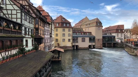 Strasbourg canal Stock Footage 115598494