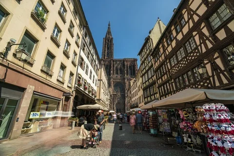 Strasbourg cathedral 8k Stock Footage 114619696