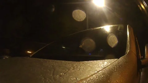 Strasbourg Night Drive - Low Angle Rigged car shot with dynamic urban motion - 1 Stock Footage 319255191