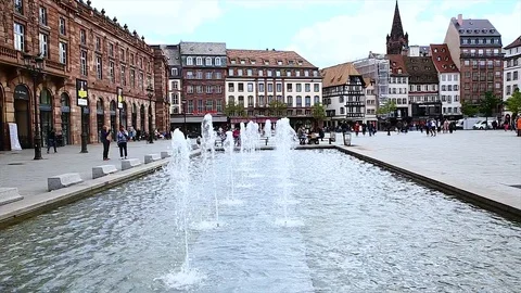 Strasbourg place kleber Stock Footage 90805730