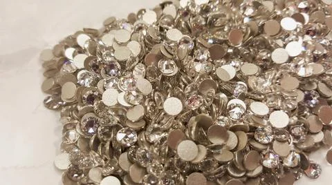 Strass on white background.  Stock Photos