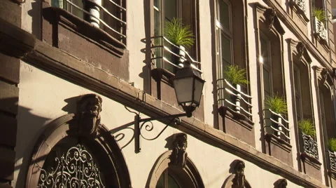Strassbourg house facade with nice shadows Stock Footage 59312411