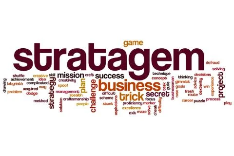 Stratagem word cloud Stock Illustration