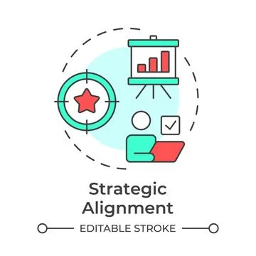 Strategic alignment multi color concept icon Stockillustratie