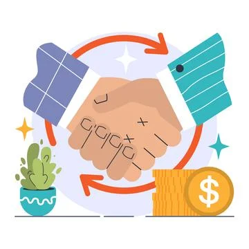 Strategic Alliance concept. Flat vector illustration イラスト素材