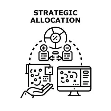 Strategic allocation process developing business investment plan イラスト素材