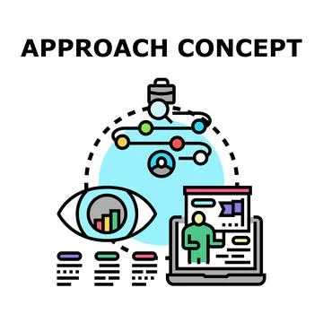 Strategic approach concept for business development planning Stock Illustration