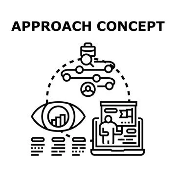 Strategic approach concept for business development planning Stock Illustration