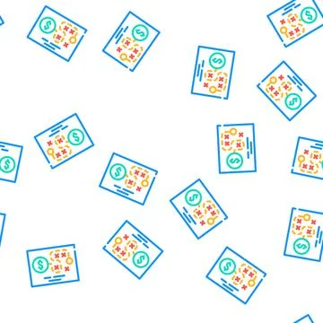 Strategic business intelligence vector seamless pattern Illustrazione stock