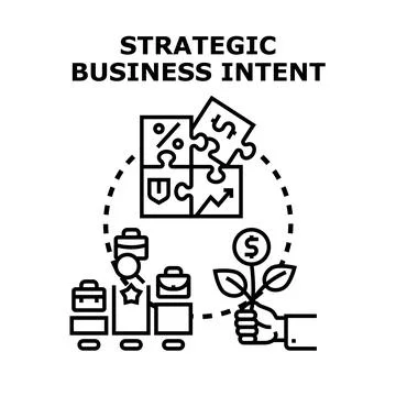 Strategic business intent developing successful financial solutions Stock-Illustration
