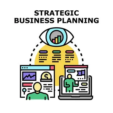 Strategic business planning concept visualizing business development and an.. イラスト素材