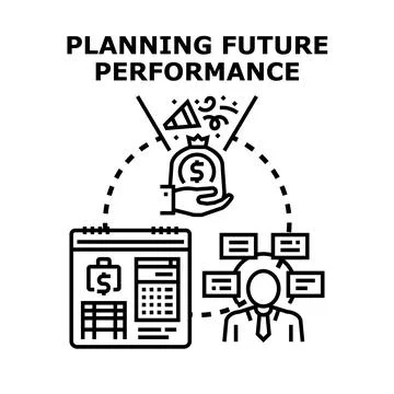 Strategic business planning future performance concept Stock Illustration