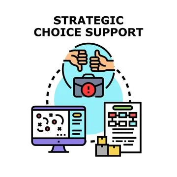 Strategic choice support optimizing business decision making process 스톡 일러스트