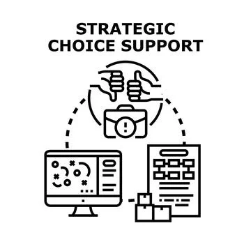 Strategic choice support optimizing business decision making process イラスト素材
