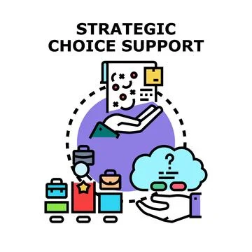 Strategic choice support vector concept illustration Stock Illustration
