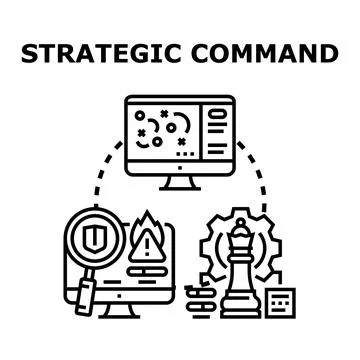 Strategic command planning business strategy and problem solving Stock Illustration