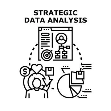 Strategic data analysis business planning and process optimization Stock Illustration