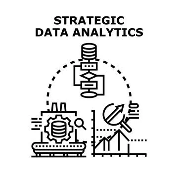 Strategic data analytics concept for business intelligence Stock Illustration