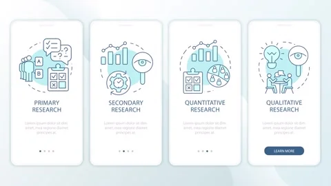 Strategic data collection methodologies animated mobile app screens Video stock 337777572