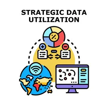 Strategic data utilization for global business analysis 스톡 일러스트