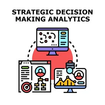 Strategic decision making analytics vector concept 스톡 일러스트