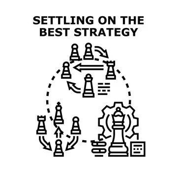 Strategic decision making process in business Stock Illustration