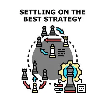 Strategic decision making process in business Stock Illustration