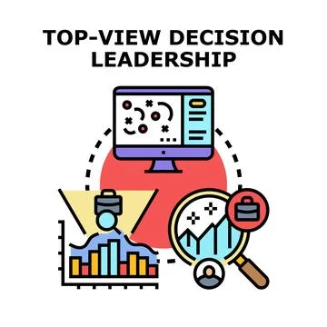 Strategic decision making process in business leadership Stock Illustration