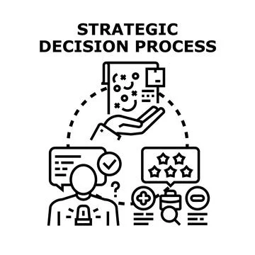Strategic decision process vector concept illustration Illustrazione stock