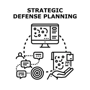Strategic defense planning concept visualizing security and protection イラスト素材